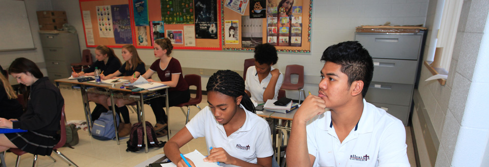 A group of students in a classroom